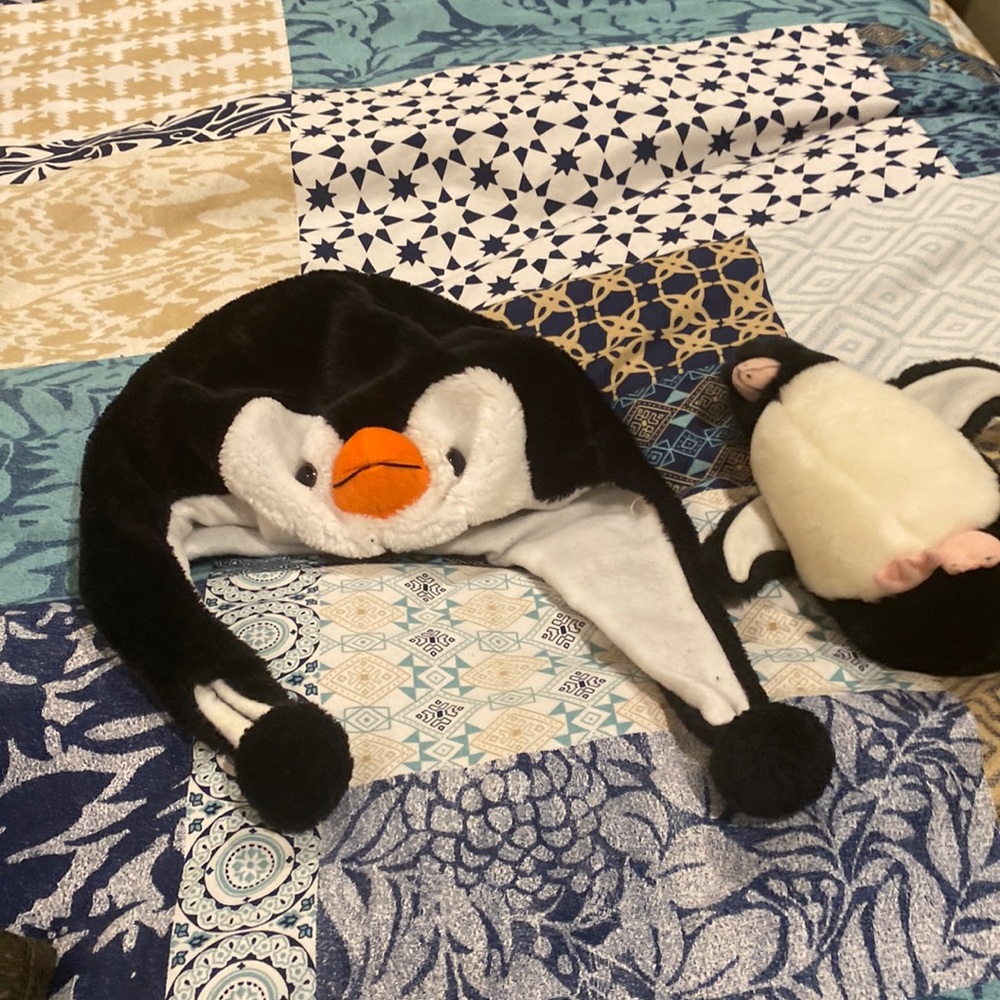 Penguin hat and stuffy. 2 for 1!